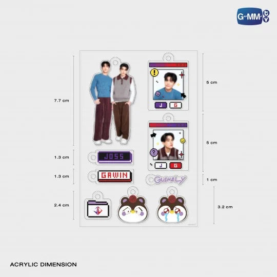 JOSSGAWIN CUSTOMIZABLE ACRYLIC KEYCHAIN