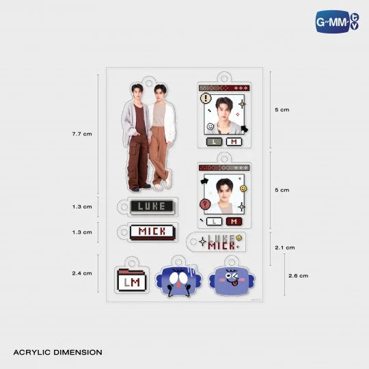 LUKEMICK CUSTOMIZABLE ACRYLIC KEYCHAIN