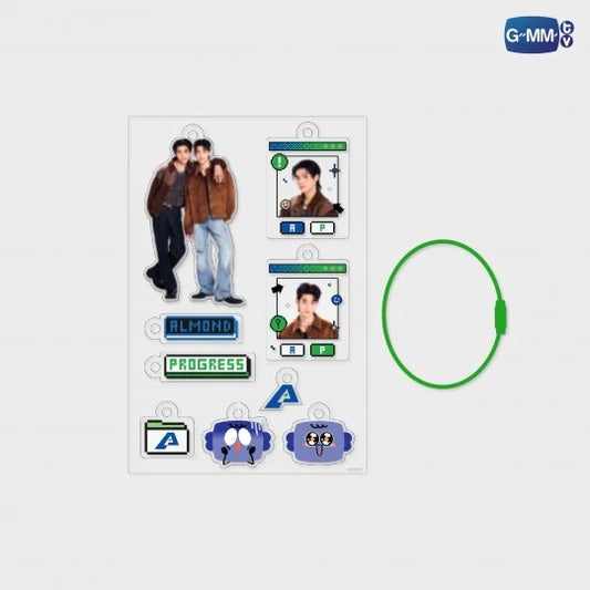 ALMONDPROGRESS CUSTOMIZABLE ACRYLIC KEYCHAIN