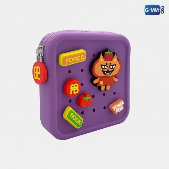 FORCEBOOK RUBBER WALLET WITH CHARM SET