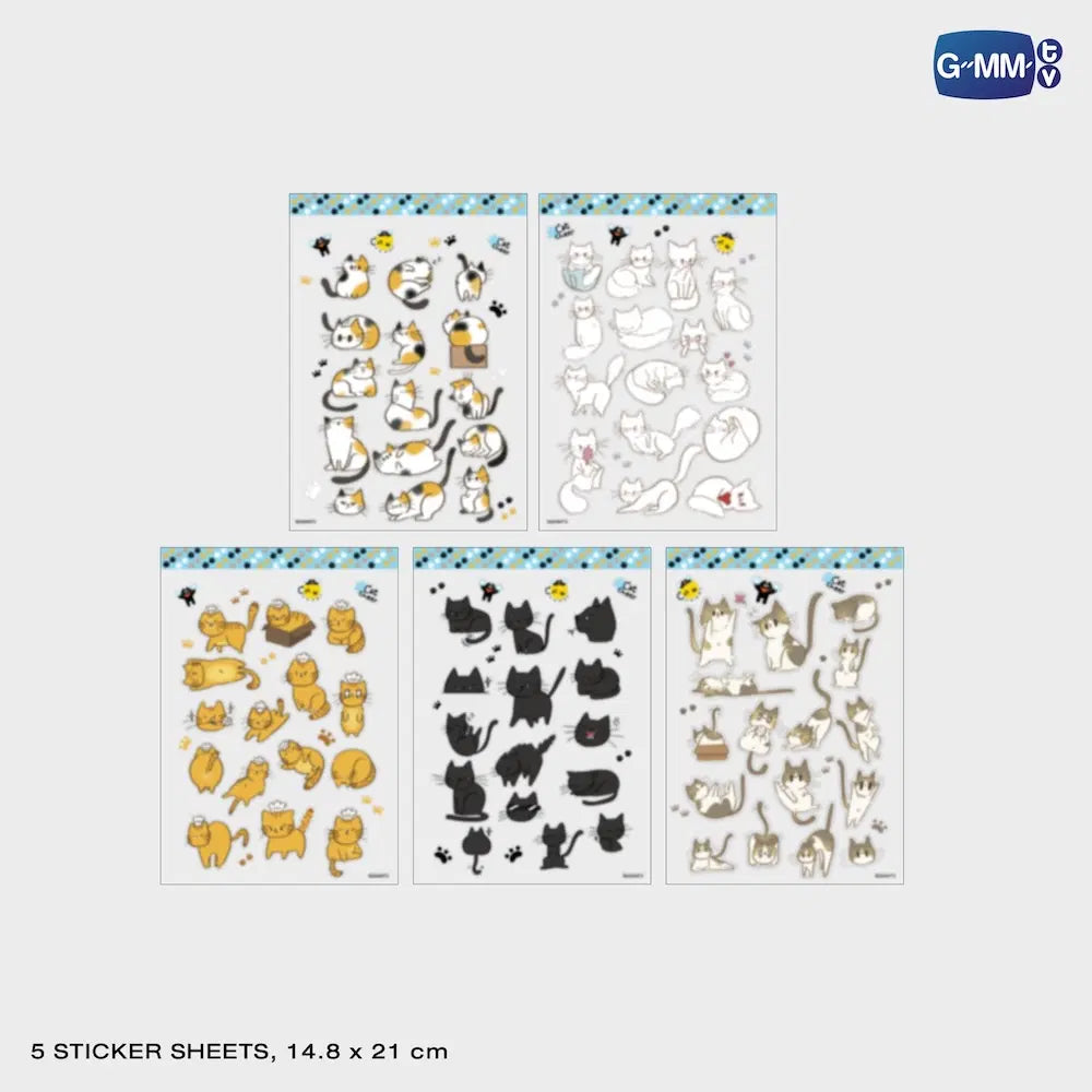 CAT CHEER CAFE STICKER SET | CAT FOR CASH