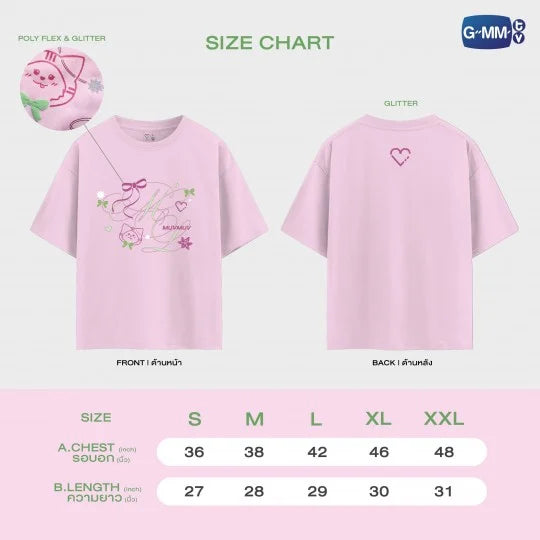 MUVMUV OFFICIAL T-SHIRT | BLUSH BLOSSOM FAN FEST