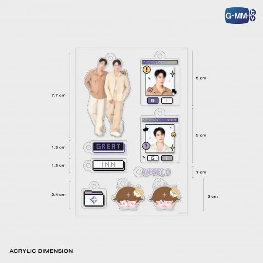 GREATINN CUSTOMIZABLE ACRYLIC KEYCHAIN