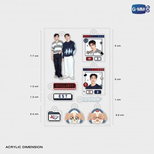WILLIAMEST CUSTOMIZABLE ACRYLIC KEYCHAIN