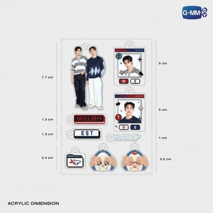 WILLIAMEST CUSTOMIZABLE ACRYLIC KEYCHAIN