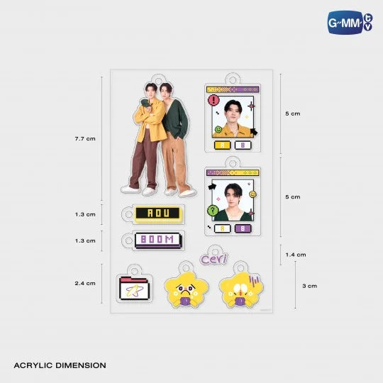 AOUBOOM CUSTOMIZABLE ACRYLIC KEYCHAIN