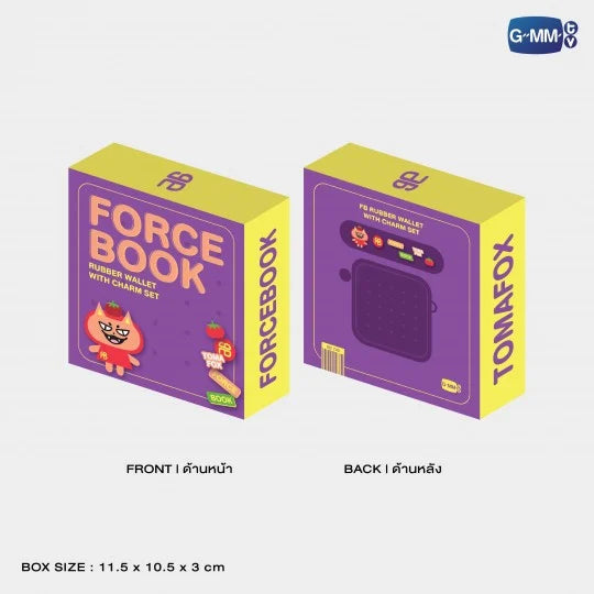 FORCEBOOK RUBBER WALLET WITH CHARM SET