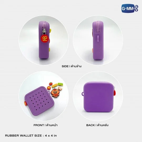 FORCEBOOK RUBBER WALLET WITH CHARM SET