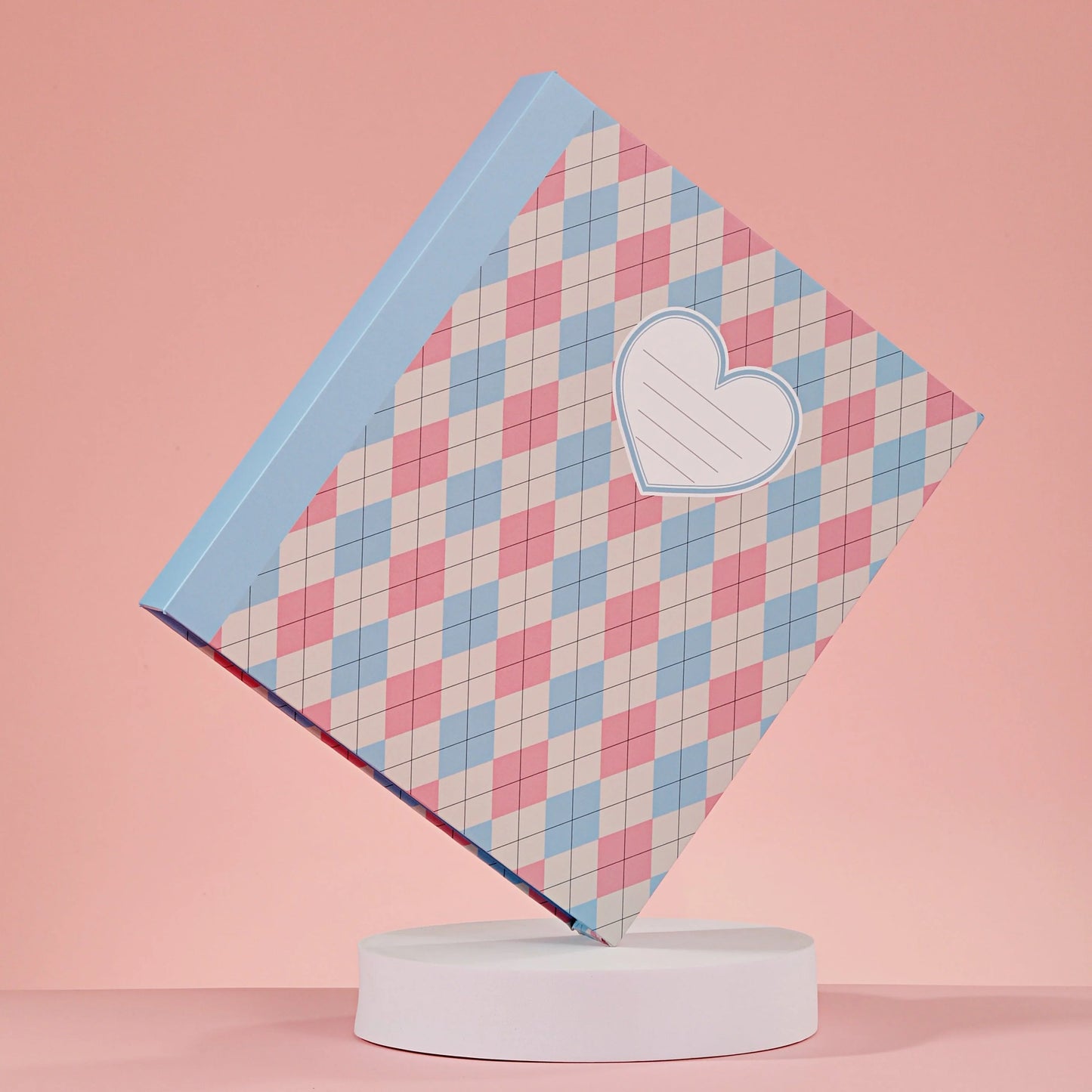 CARPETA COMPOSICIÓN ARGYLE AZUL/ROSA - A5
