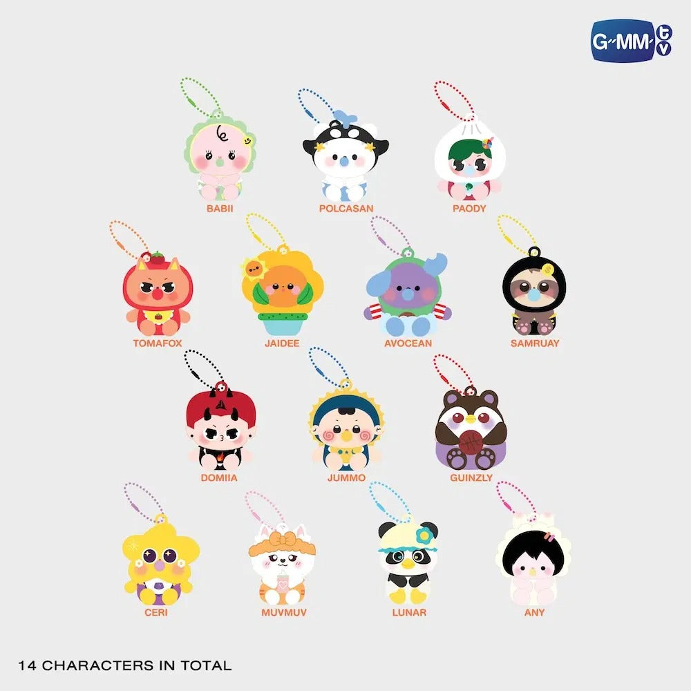 FANDOM CHARACTER BABY SQUISHY RANDOM KEYCHAIN (BOX A) | WHOLE SET