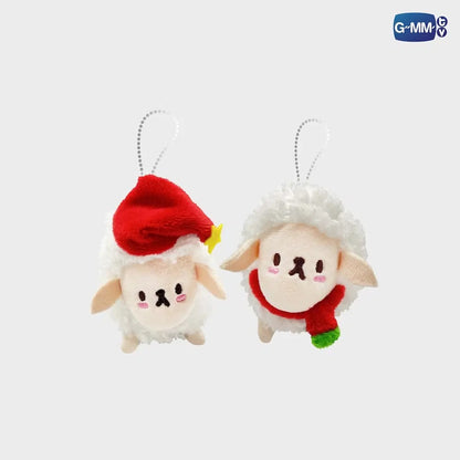 CHRISTMAS SHEEP COUPLE PLUSH DOLL KEYCHAIN | TICKET TO HEAVEN