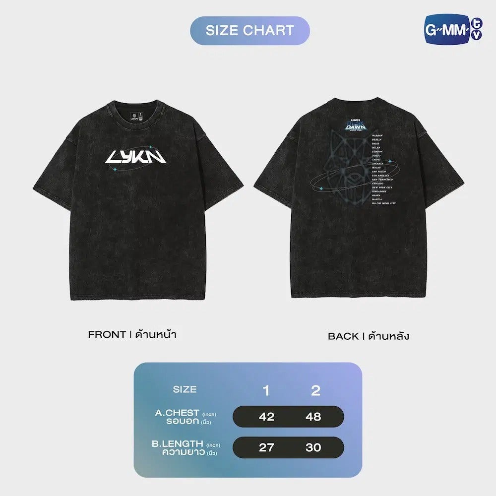 LYKN DUSK & DAWN WORLD TOUR OFFICIAL T-SHIRT