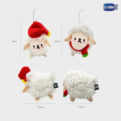 CHRISTMAS SHEEP COUPLE PLUSH DOLL KEYCHAIN | TICKET TO HEAVEN