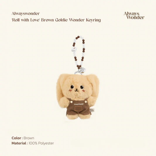 AlwaysWonder | 'Roll with Love' Brown Goldie Wonder Keyring
