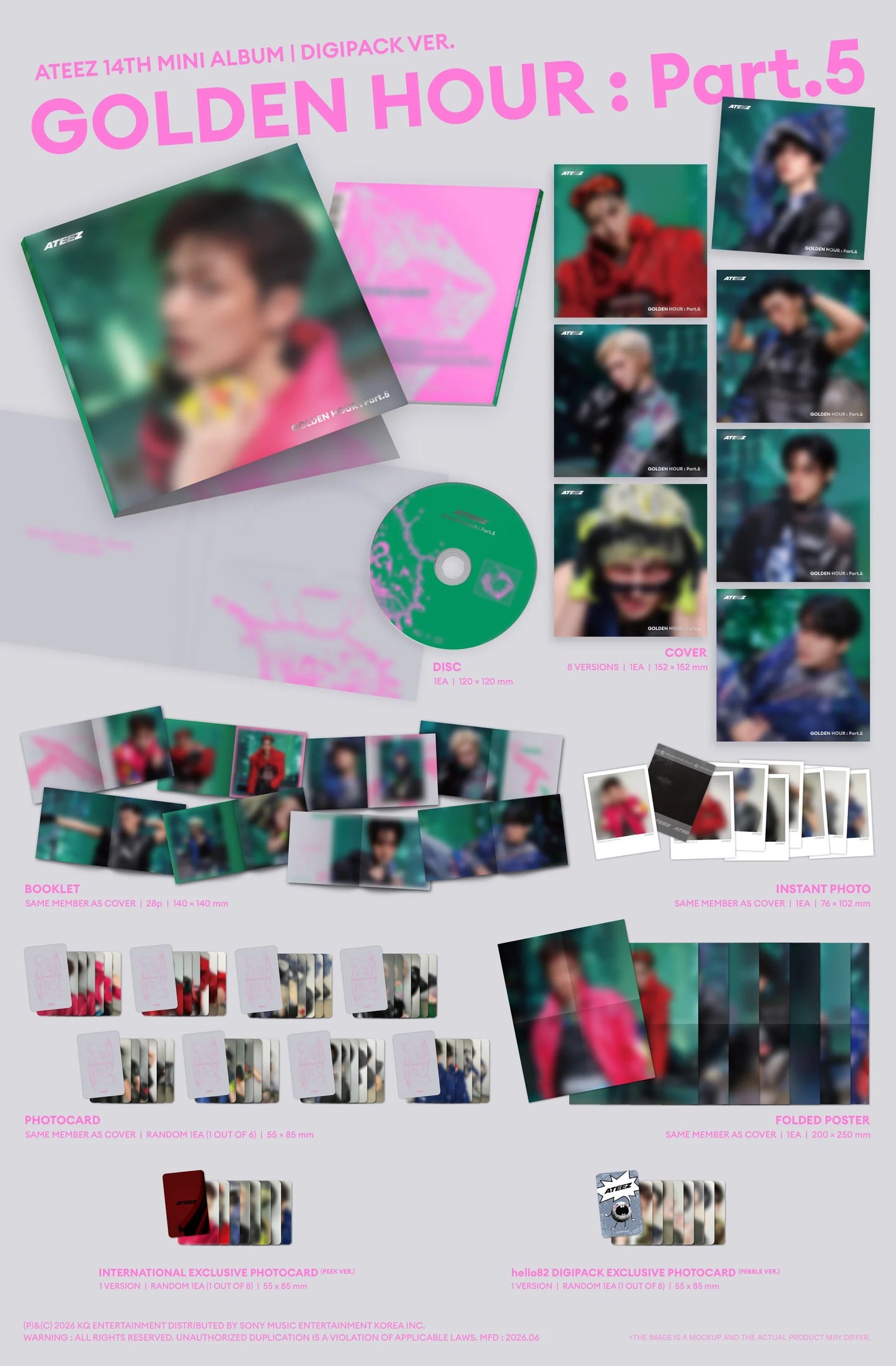 ATEEZ - GOLDEN HOUR : Part.5 (DIGIPACK VER.)