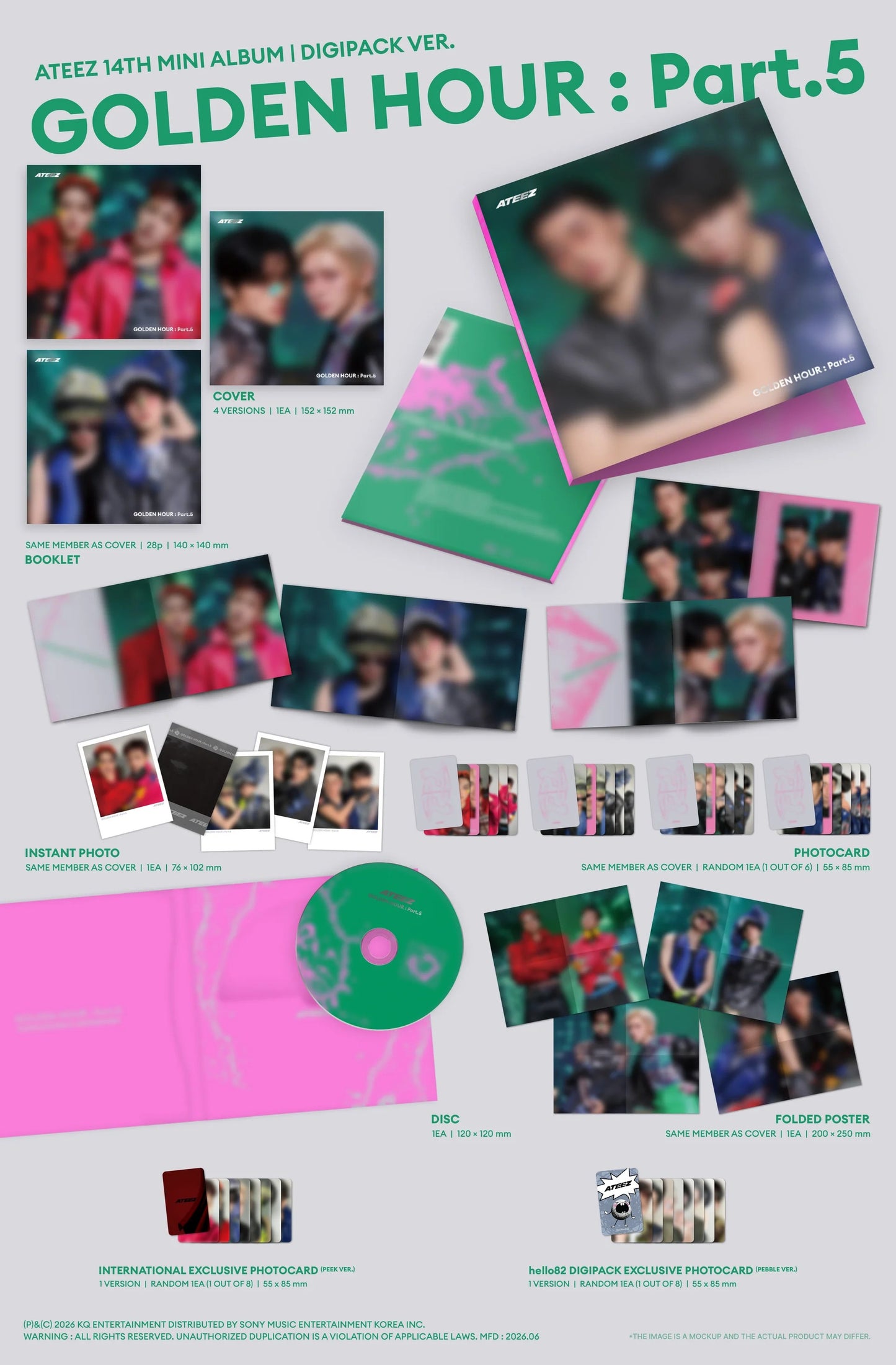 ATEEZ - GOLDEN HOUR : Part.5 (DIGIPACK UNIT VER.)